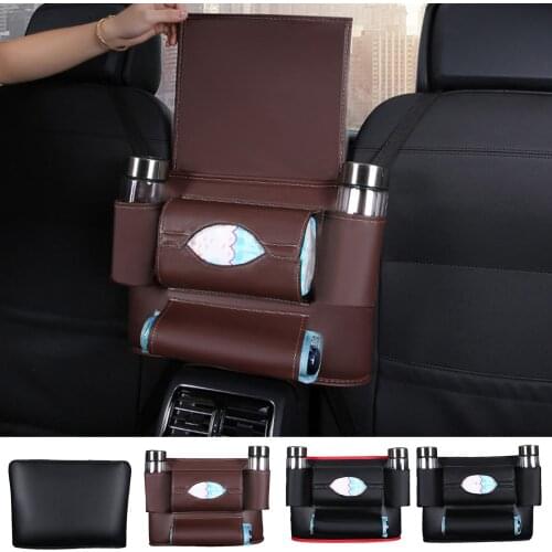 Leather Car Seat Storage Bag Backrest-mounted Large-capacity Pouch Auto Back Storage Bag Organizer In The Auto Accessories