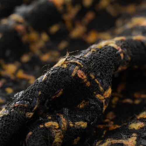 Red Raspberry Italy Golden Plaid Tweed Fabric Garment Material Autumn Women Jacket Coat Sewing Cloth Tailor Textile Freeshipping