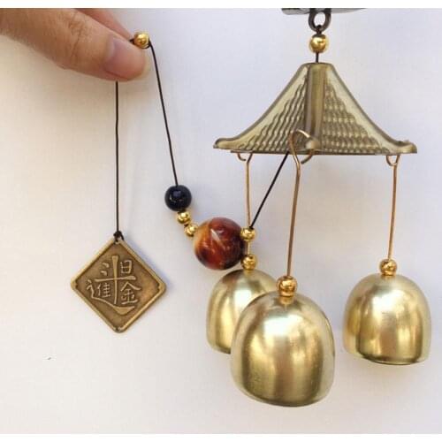 Metal Copper Wind Chime Pendant Door Decoration Alloy Cat Pendant Bell House Town Doorbell Shui Feng Money Cat Lucky Shop Y6Z1