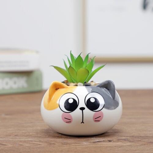 Cute Animal Flower Pot Ceramic Vase Planter Desktop Ornaments Garden Pot Succulent Pot Succulent Pot Home Decor Indoor Pot