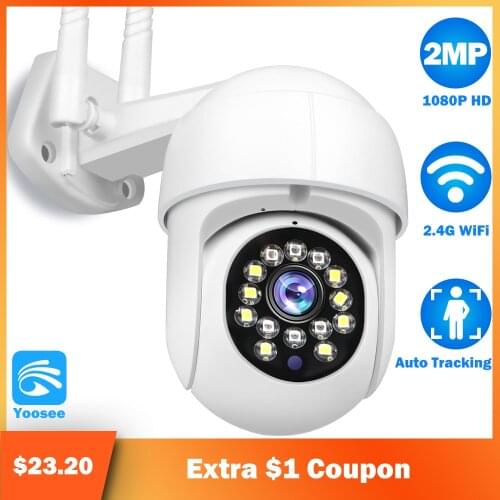 Mini IP Camera WiFi 1080P HD CCTV Outdoor Camera Auto Tracking Home Security 4X Digital Zoom Speed Dome Camera 2MP Yoosee P2P