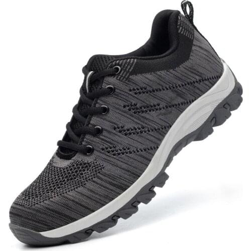 Steel Toe Cap Men Work Safety Shoes Puncture-Proof Working Footwear Breathable Men Boots Dropshipping