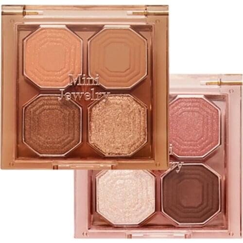 NOVO Light and Shadow 4 Color Eyeshadow for Beginners Matte Pearlescent Earth Color Easy To Color Long Lasting Eye Makeup