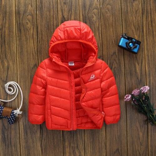 Kids Long Sleeve Hooded Solid Color Winter Down Parkas Casual Fashion Outdoor Jacket Coats