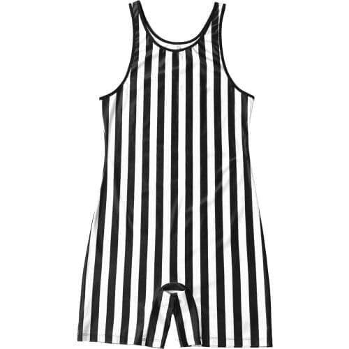 Sexy Mens Undershirts Leotard Sports Fitness Bodysuits Shorts Slip Homme Striped Underwear Male Singlet Jumpsuits Swimwear