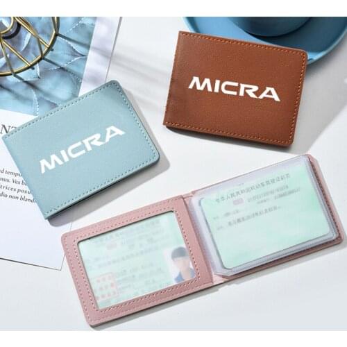 PU Driver License Holder Leather Cover Car Driving Cover Business ID Pass for NISSAN Micra 2009 2010-2021 Drivers License Cover