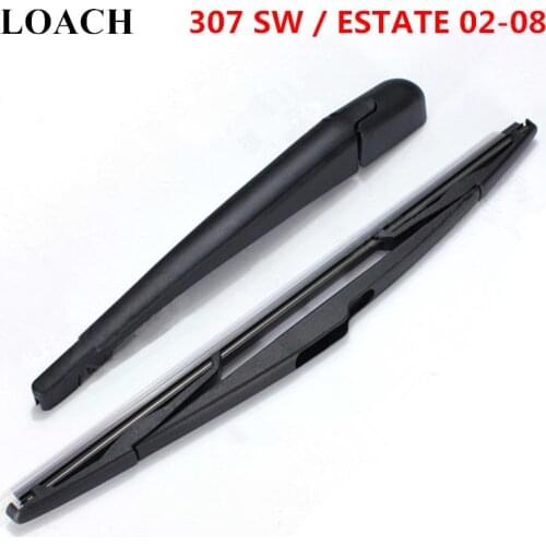 Rear Windshield Wiper Blades Refill Brushes for Car Janitors Peugeot 307 SW ESTATE 307sw 2002-2008 Window Washer Back Windscreen