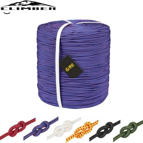 Escalada Paracord Rock Climbing Rope Accessories Cord 4mm Diameter High Strength Paracord Safety Rope Survival Equipment