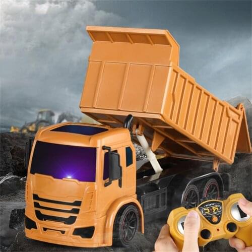 Super Power RC Car Tipper Dump Truck Model Remote Control Alloy Engineering Vehicle Beach Toys Kids Boys Birthday Xmas Gifts