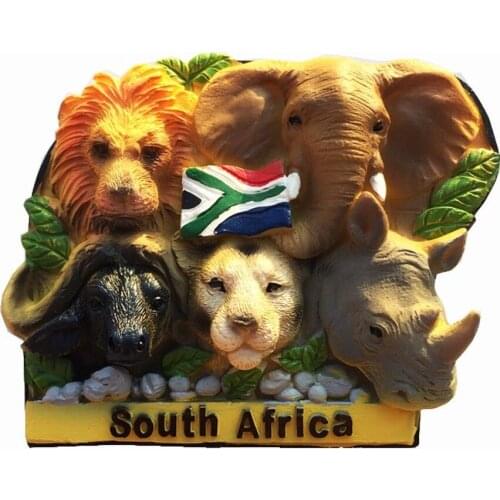 BABELEMI 3D South Africa Travel Tourist Souvenirs Refrigerator Magnets Big Five Animals Fridge Magnet Home Decor
