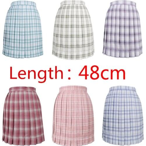 Japanese College High Waist Plaid Skirt Jk Uniform Pleated Skirt Students Cosplay Jk Uniforms Sailor Suit Short Skirts For Girls
