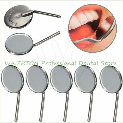 5pcs Dental Mirror Plain Oral Care 22mm Surgical Instruments Replace Tools Dentist