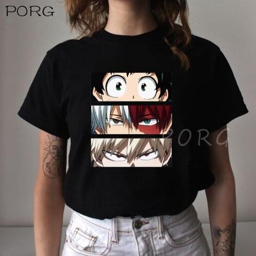 My Hero Academia Women T Shirt Kimetsu Hunter X Hunter Cartoon Unisex T Shirts Killua Hisoka Anime Jojo Bizarre Tshirt Man