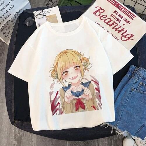 My Hero Academia Cute Anime T Shirt Women Graphic Tee Oversize Female T-Shirt Summer Ahegao Tshirt Dropship
