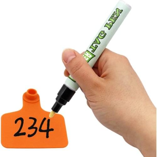 1Pcs Cattle Ear Tag Marking Pen Waterproof and Colorfast Animal Goat Sheep Pig Tags Marker Pen Farm Animals Identification Tool