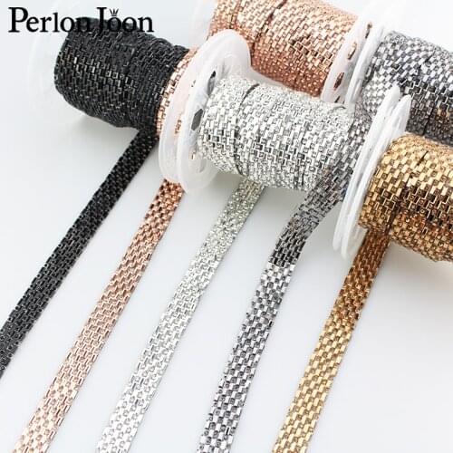 1 yard Gold,black glass crystal arrangement Rhinestone Tape trim Hot fix ribbon Iron Appliques trim Dress shoe adornment TR099