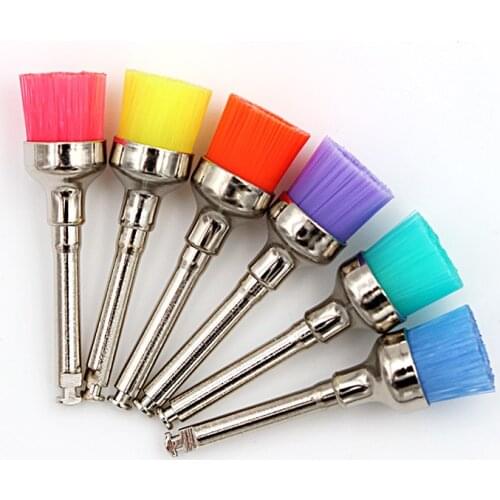100pcs Dental Colorful Polishing Polisher Brush Multi-Color Polishing Prophy Brushs Oral Teeth Whitening Cleaning Tool