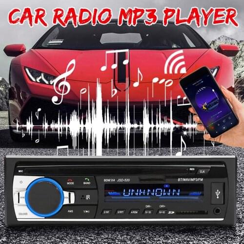 24v Car Stereo Audio bluetooth 1 din Car MP3 Multimedia Player USB MP3 FM Radio Player JSD-520 with Remote Control