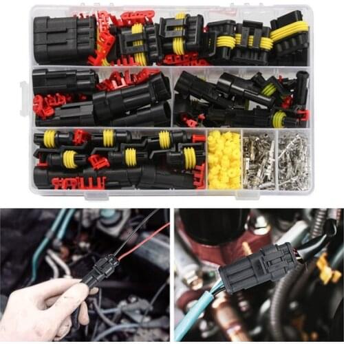 352pcs HID Waterproof Connectors 1/2/3/4 Pin 26 Sets Car Electrical Wire Connector Plug Truck Harness 300V 12A
