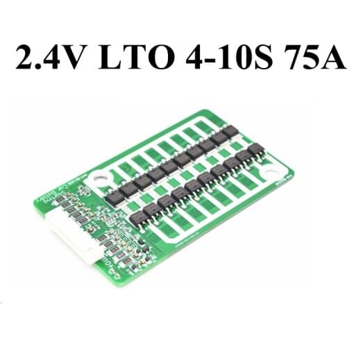 800A Car Start High Current 2.4V 2.3V 4S To 10S Lithium Titanate LTO Multi-string 75A 95A Lithium Protection Board Balanced BMS