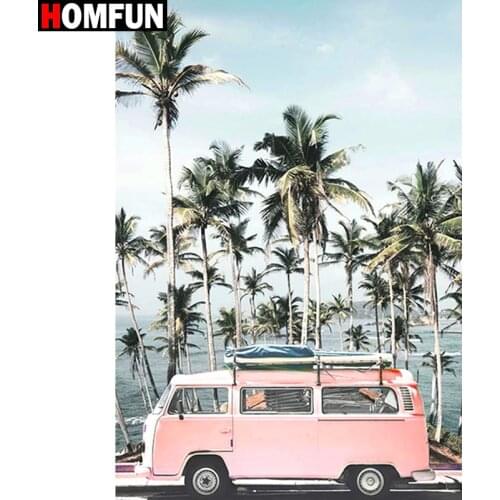 HOMFUN Full Square/Round Drill 5D DIY Diamond Painting "Ocean landscape" 3D Diamond Embroidery Cross Stitch Home Decor Gift