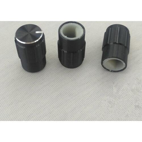 Audio knob10*16MM aluminum inner rubber panel knob flower D axis potentiometer switch CAP