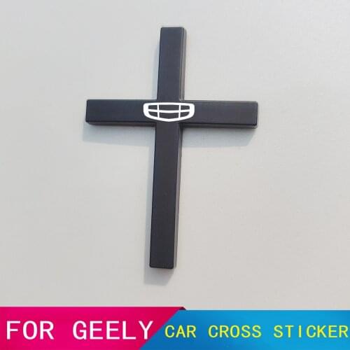 Car Cross Sticker Metal God Christian Cross Decal Side Emblem Badge For geely LYNK CO 01 03 atlas coolray mk cross emgrand GS GL