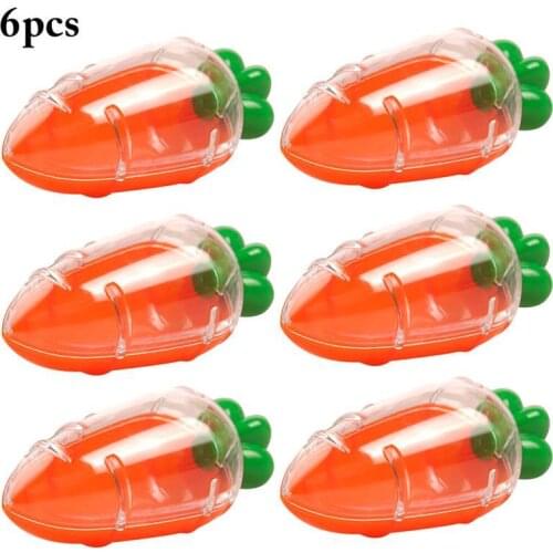 6pcs/set Food Storage Box Cartoon Carrot Shape Candy Box Plastic Mini Transparent Box Party Supplies Kids Favors