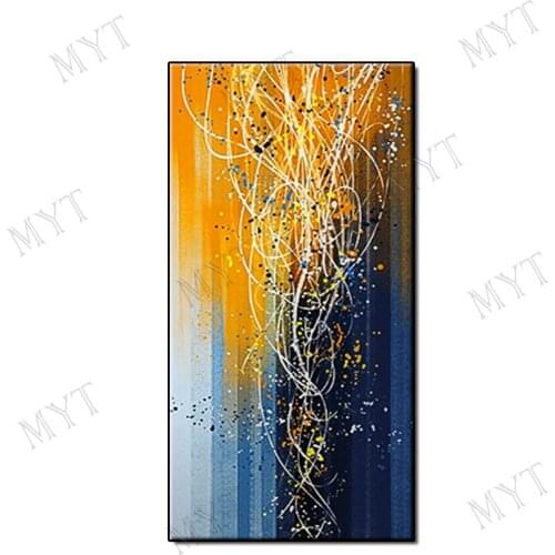 Fashion pure Hand Painted Wall art Picture Abstract oil painting on canvas gold art for Living room Entrance home decor unframed