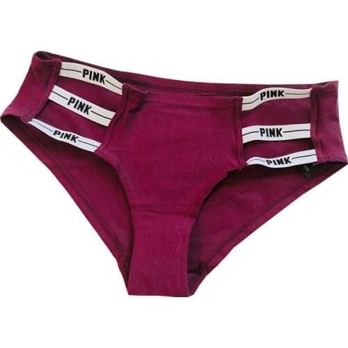 Fashion Transparent Hollow Sexy Pure Cotton Black Fitness Sports Less Womens Nickers Panties