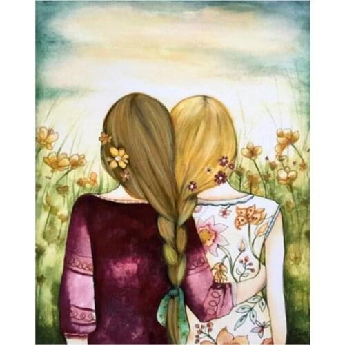 Sisters Diamond Painting Kits Friends Diamond Dotz Mosaic Embroidery Picture Crystal Rrhinestones Sticker Decal Wall Art Craft