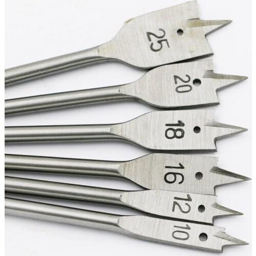 6PCs Spade Wood Drill Bit Set Hole Saw Cutter Woodworking Tools for Wooden