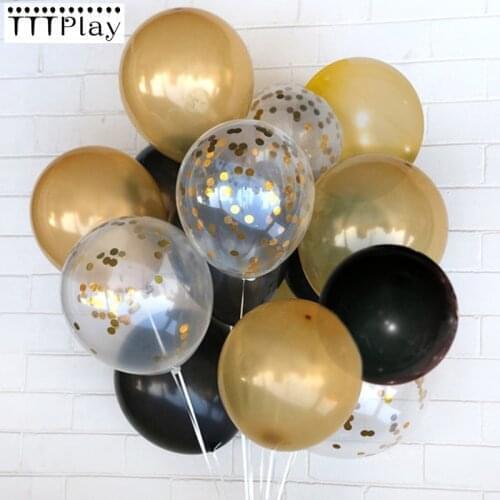 50pcs/lot 12 Inch Confetti Balloon Birthday Latex Balloons Inflatable Wedding Decoration Helium Air Balls Festive Party Supplies