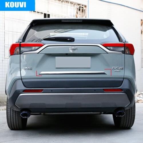 For 2019 2020 Toyota RAV4 RAV 4 Car Accessories ABS Chrome Tailgate Rear Door Trim Sticker