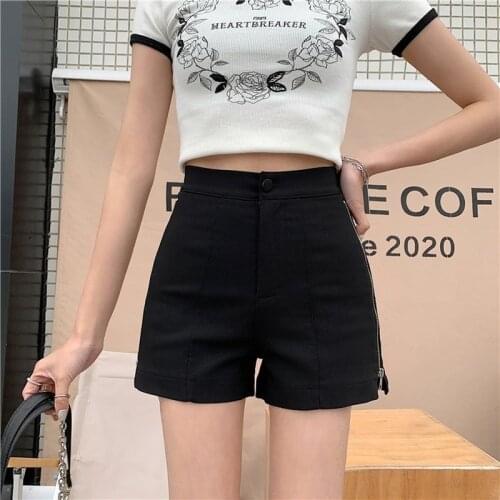 Cheap wholesale 2021 spring summer new fashion casual cute sexy women shorts outerwear woman female OL black shorts Ay0322