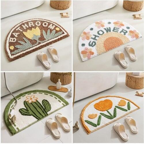 Cartoon Styling Letter Design Non- Slip Foot Mat Hallway Porch Area Rug for Home Livingroom Door Mats Sober Water Bath Carpet