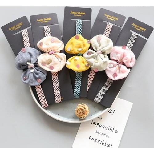 New 5colors Headwear Infant headdress beauty baby Bows flowers Newborn Hair Accessories Sweet Girl Princess Elastic hairband