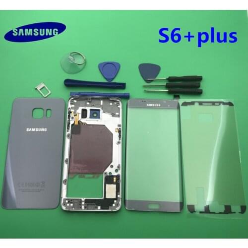 NEW Original Full Housing Case Back Cover + Front Screen Glass Lens For Samsung Galaxy S6+plus G928 G928F G9280 Complete Parts