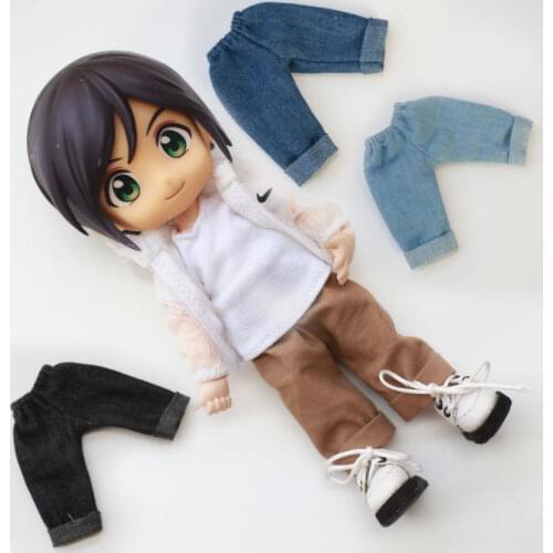 Ob11 baby clothes molly body9 knot pig GSC clay hand-knotted trousers and jeans trousers doll accessories