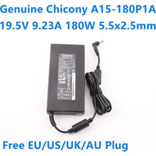 Genuine Chicony 180W Charger 19.5V 9.23A A15-180P1A For CLEVO P950HR P650RG MSI WS60 GE70 GE62 6QF A180A005L Laptop AC Adapter