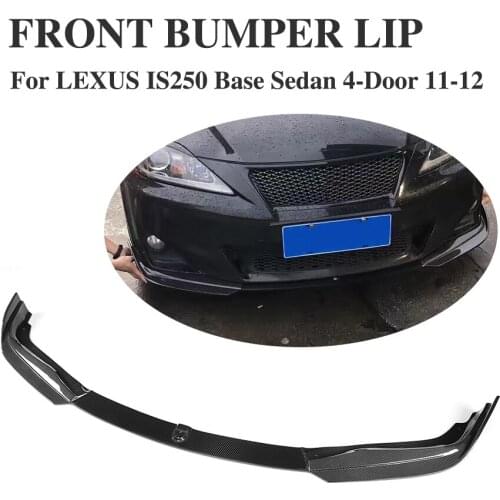 Front Bumper Lip Spoiler Chin For Lexus IS250 Base Sedan 4-Door 2011-2012 Carbon Fiber Car Accessories