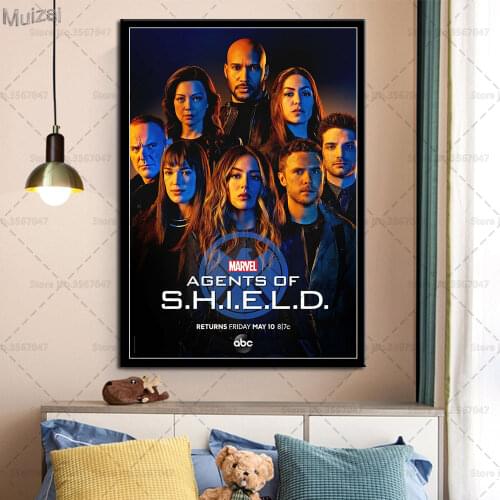 Posters and Prints Agents of S.H.I.E.L.D. Shield Hot TV Show Wall Art Poster Canvas Painting Pictures for Home Decoration