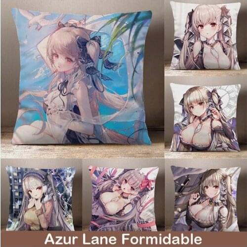 Game Anime Azur Lane Formidable Square Cartoon Dakimakura Peach Skin Plush Stuffed Throw Pillow Bed Sofa Cushion Decor Cosplay