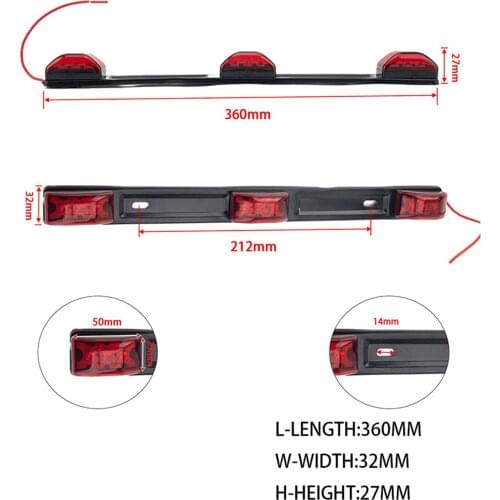 Pendant Lights Red Bright Led ID Bar Waterproof for Back And Side