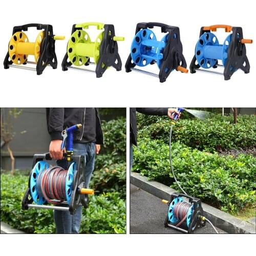 Garden Hose Reel Cart Storage Rack Winding Pipe Storage Organizer Home
