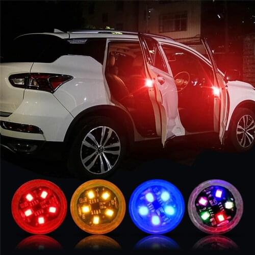 Wireless Magnetic Car Opening Door Warning Light LED Strobe Flashing Anti Rear-end Collinsion Indicator Lights Signal Lamp