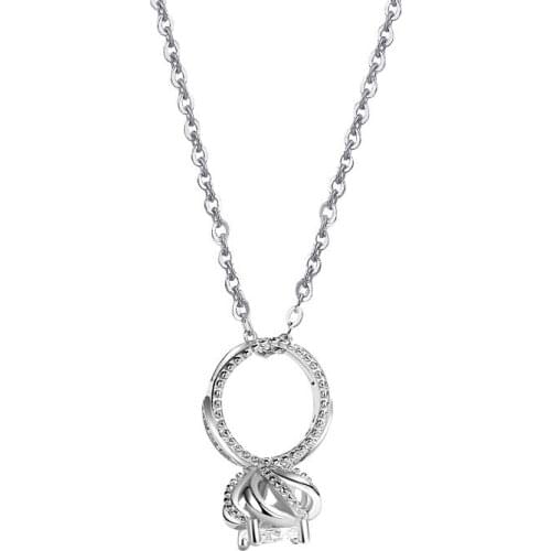 LBL4 S925 Sterling Silver Necklace Female Creative Cold Wind Design Bouquet Clavicle Chain Fashion Pendant Valentines Day Gift