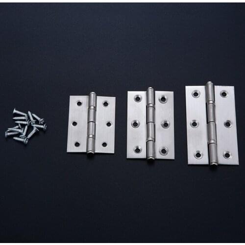 1Pc Stainless Stee lFolding Butt Hinges Silver Tone Home Furniture Hardware Door Hinge