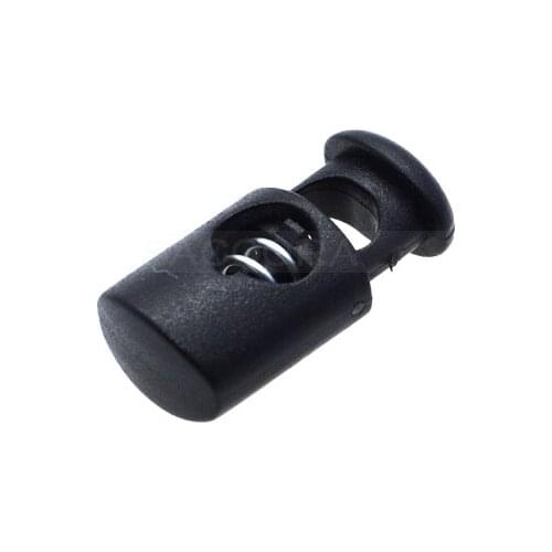 1000pcs/pack Cord Lock Stopper Cylinder Barrel Plastic Black Toggle Clip For Garment Accessories/Bags/Shoe Lace#C0012-B1