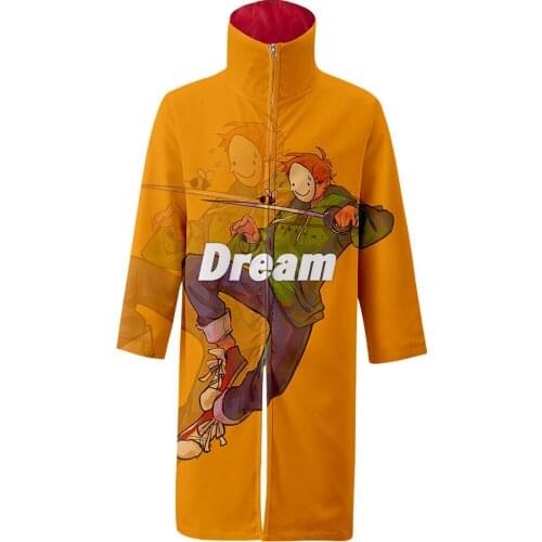 2021 Men Cosplay Trench Dreamwastaken Male Long Style Robe Coats Women Casual Cosplay Windbreaker Tops Boys Girls Jackets